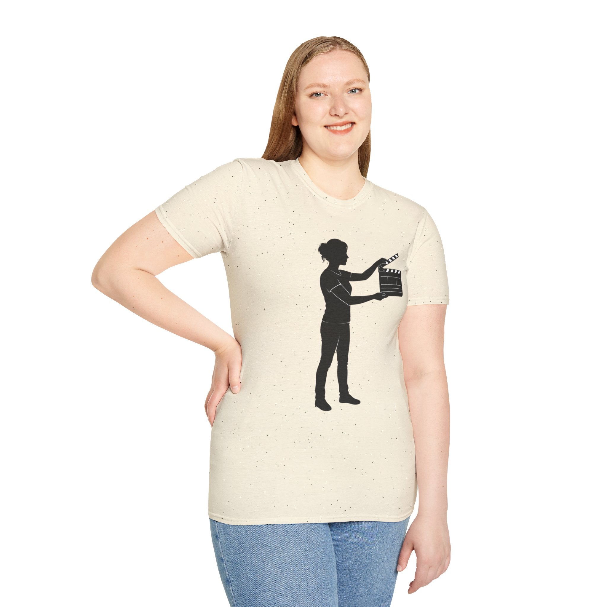 Filmmaker Silhouette T-Shirt — Movie Clapperboard Crew Tee