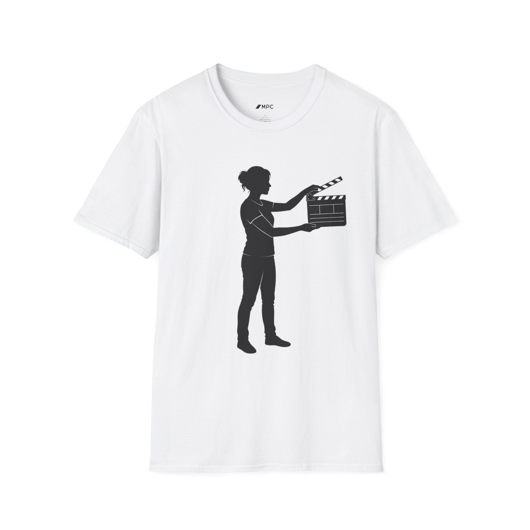 Filmmaker Silhouette T-Shirt — Movie Clapperboard Crew Tee