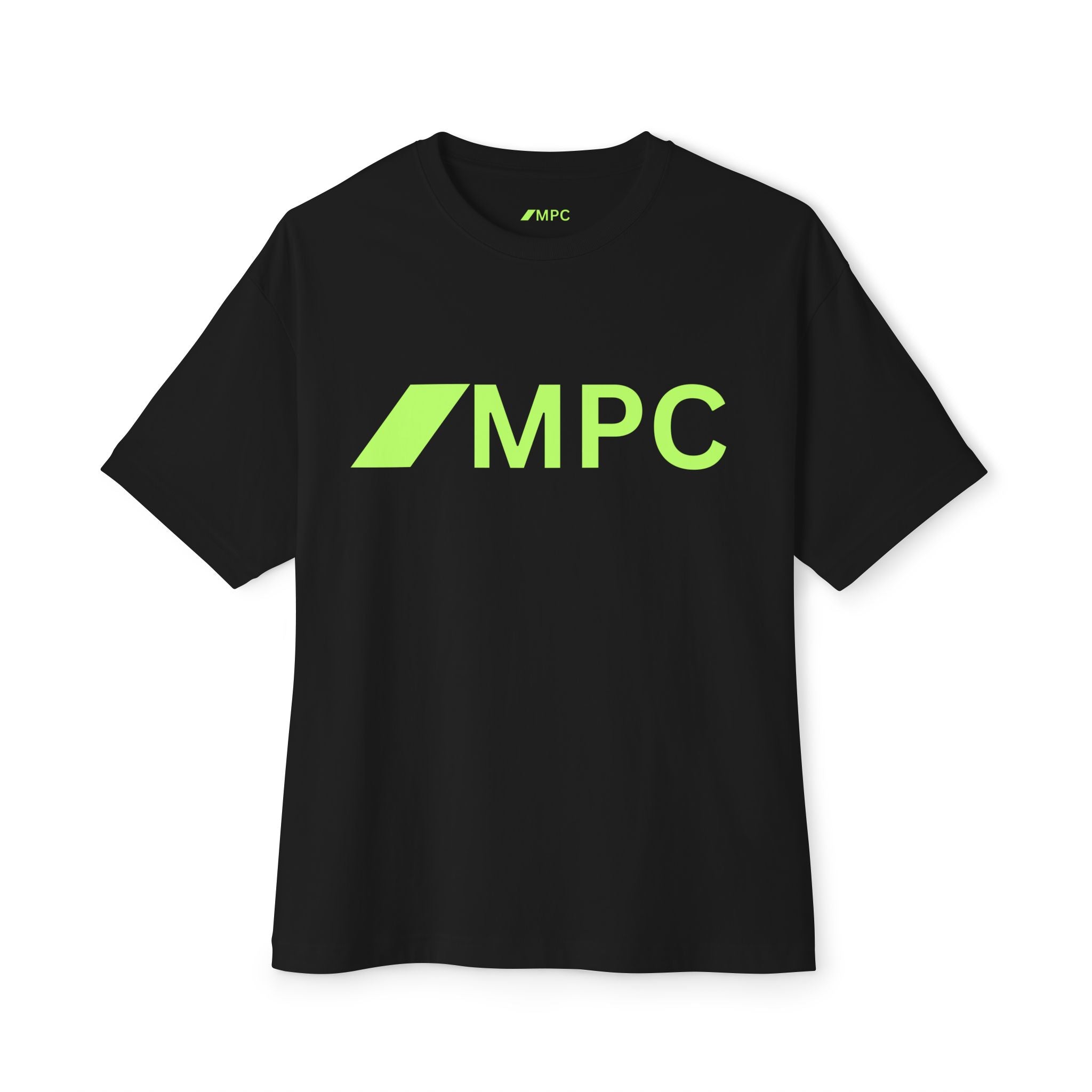 MPC Logo Boxy Tee — Neon Green Minimalist Oversized Shirt