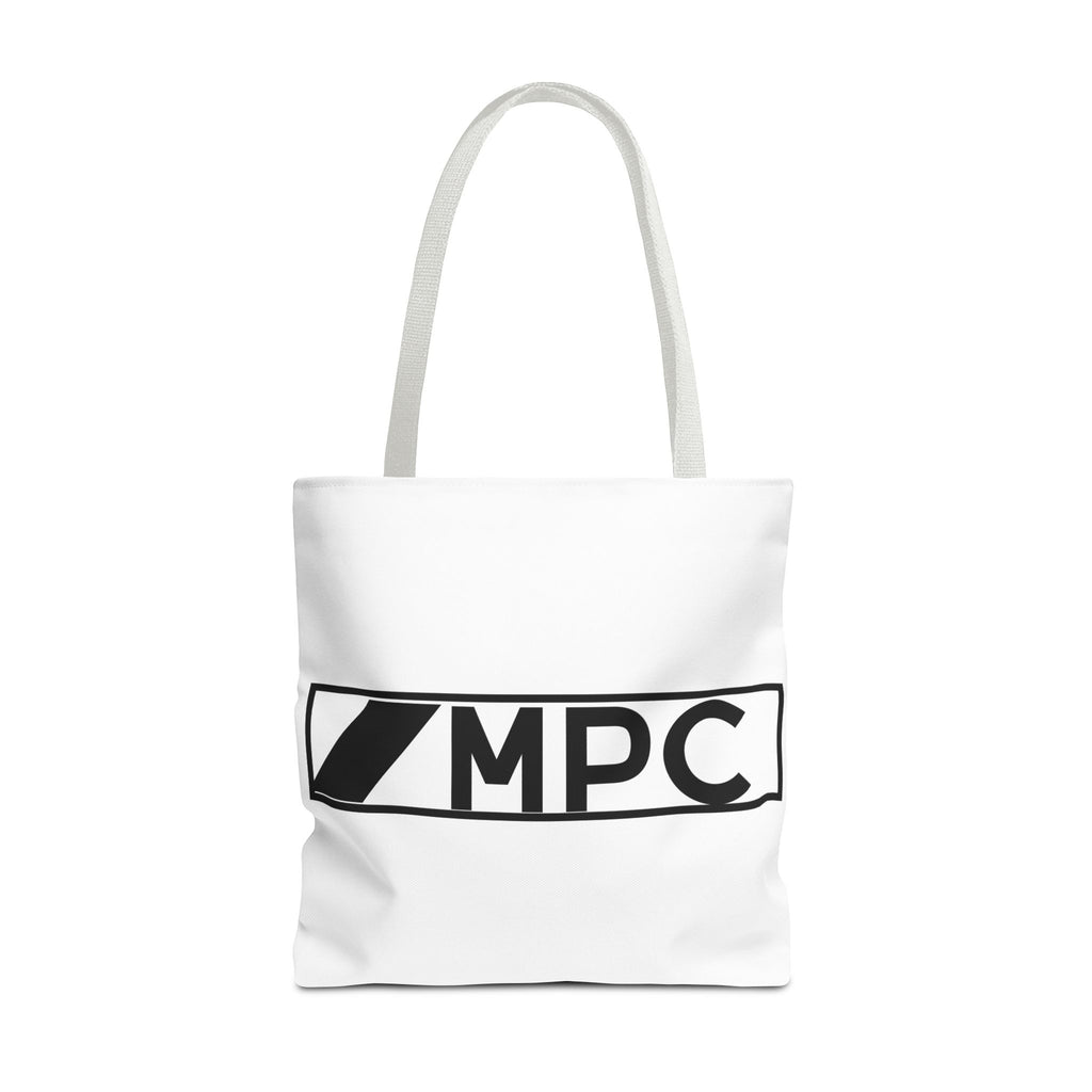 MPC Logo Tote Bag — Minimalist Black & White Music Producer Carryall
