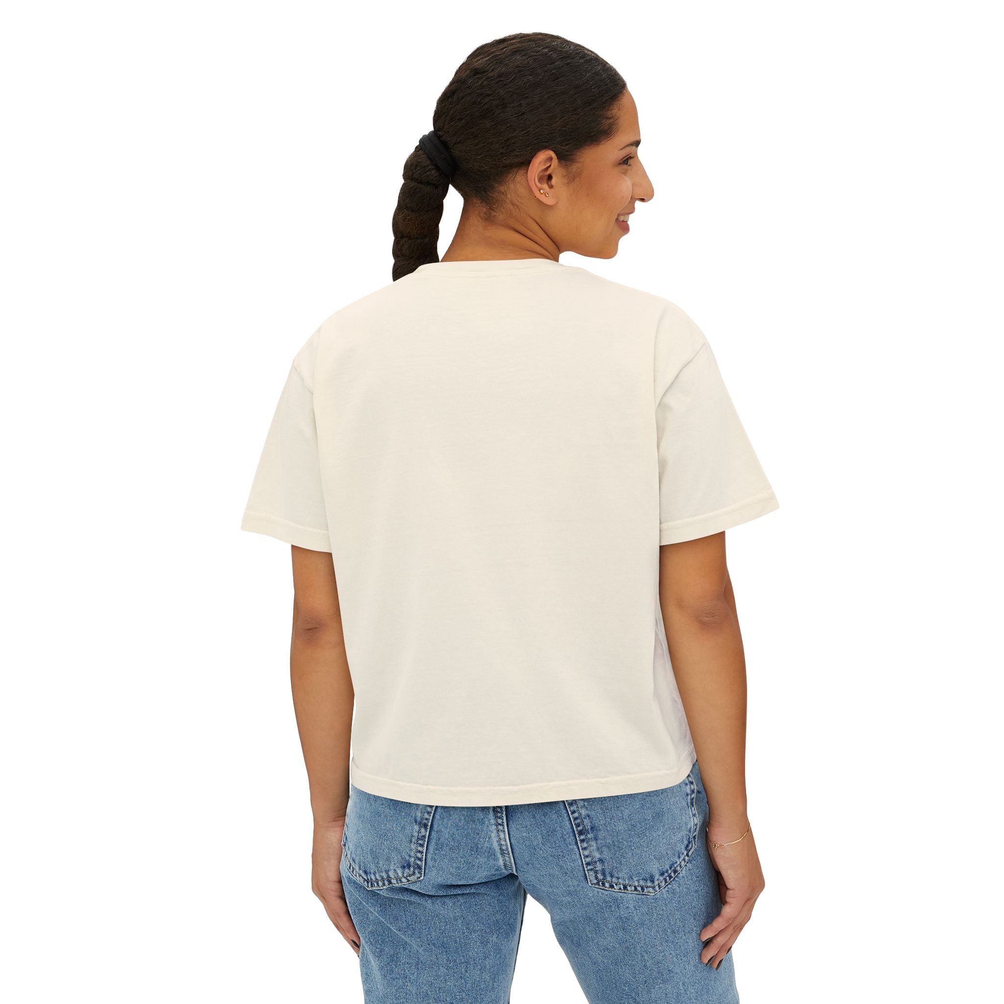 Women's Boxy Tee – Minimalist Text Graphic "Why don't you just speak to me already?" Casual Crop T-Shirt
