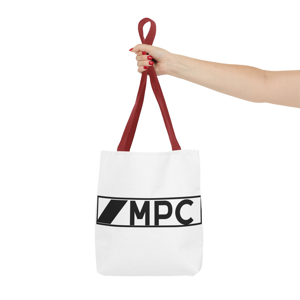 MPC Logo Tote Bag — Minimalist Black & White Music Producer Carryall
