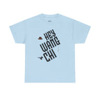 Hey Wang Chi Graphic Tee — Vintage Detective Hat & Flying Knife Design