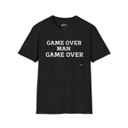 Game Over Man Game Over T-Shirt — Funny Retro Phrase Tee for Gamers & Humor Lovers
