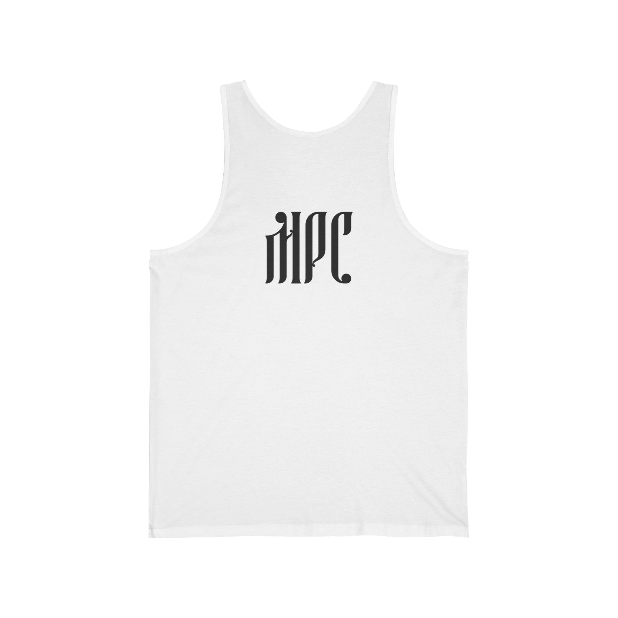 Minimalist Monogram Tank Top — Gothic "MPC" Chest & Back Design