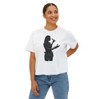 Make Up Artist Silhouette Boxy Tee — Female Vocalist Music Teacher T‑Shirt