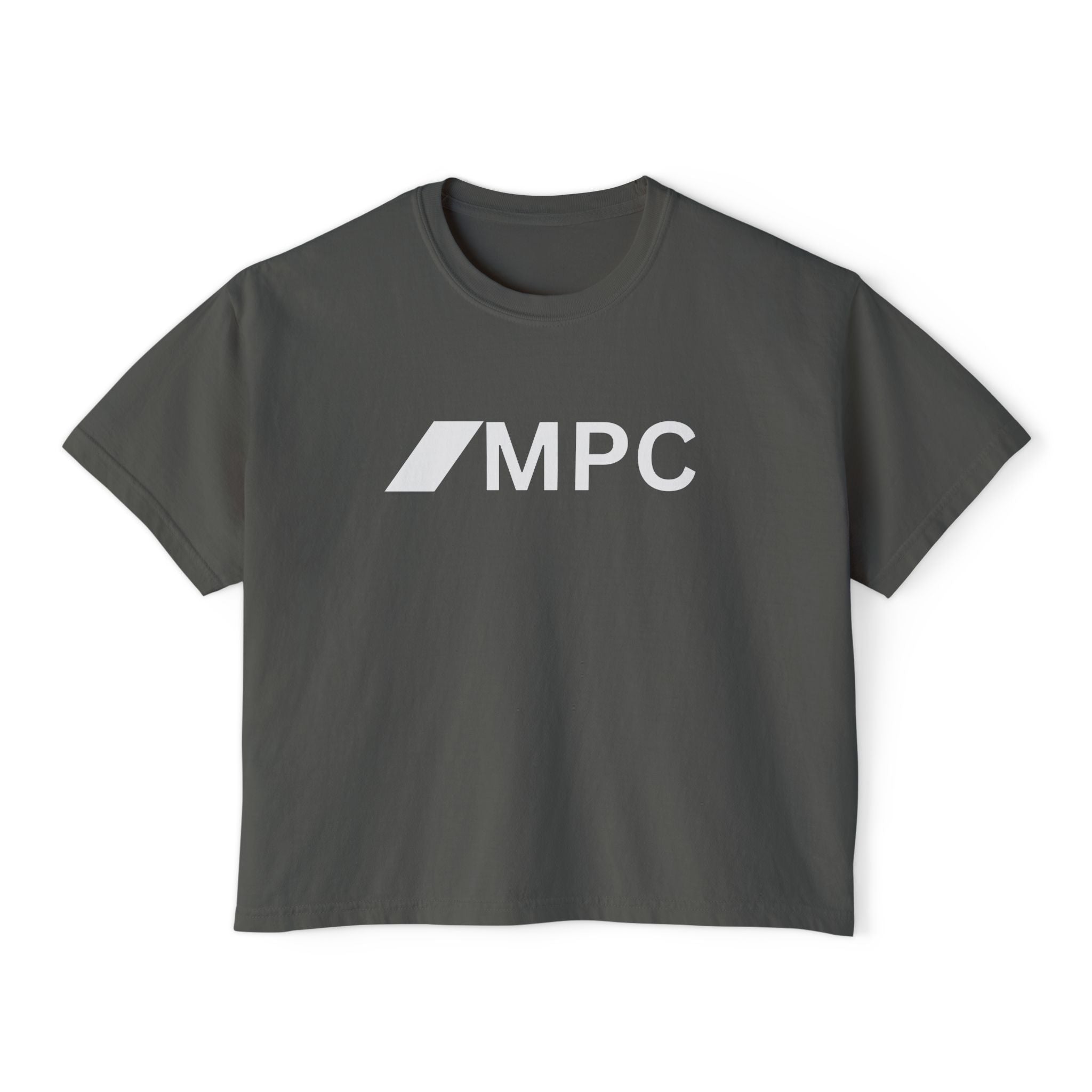 MPC Logo Women's Boxy Tee — Minimalist Graphic Crop T-Shirt