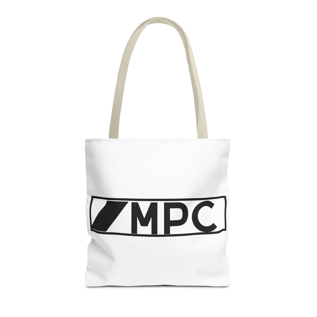 MPC Logo Tote Bag — Minimalist Black & White Music Producer Carryall