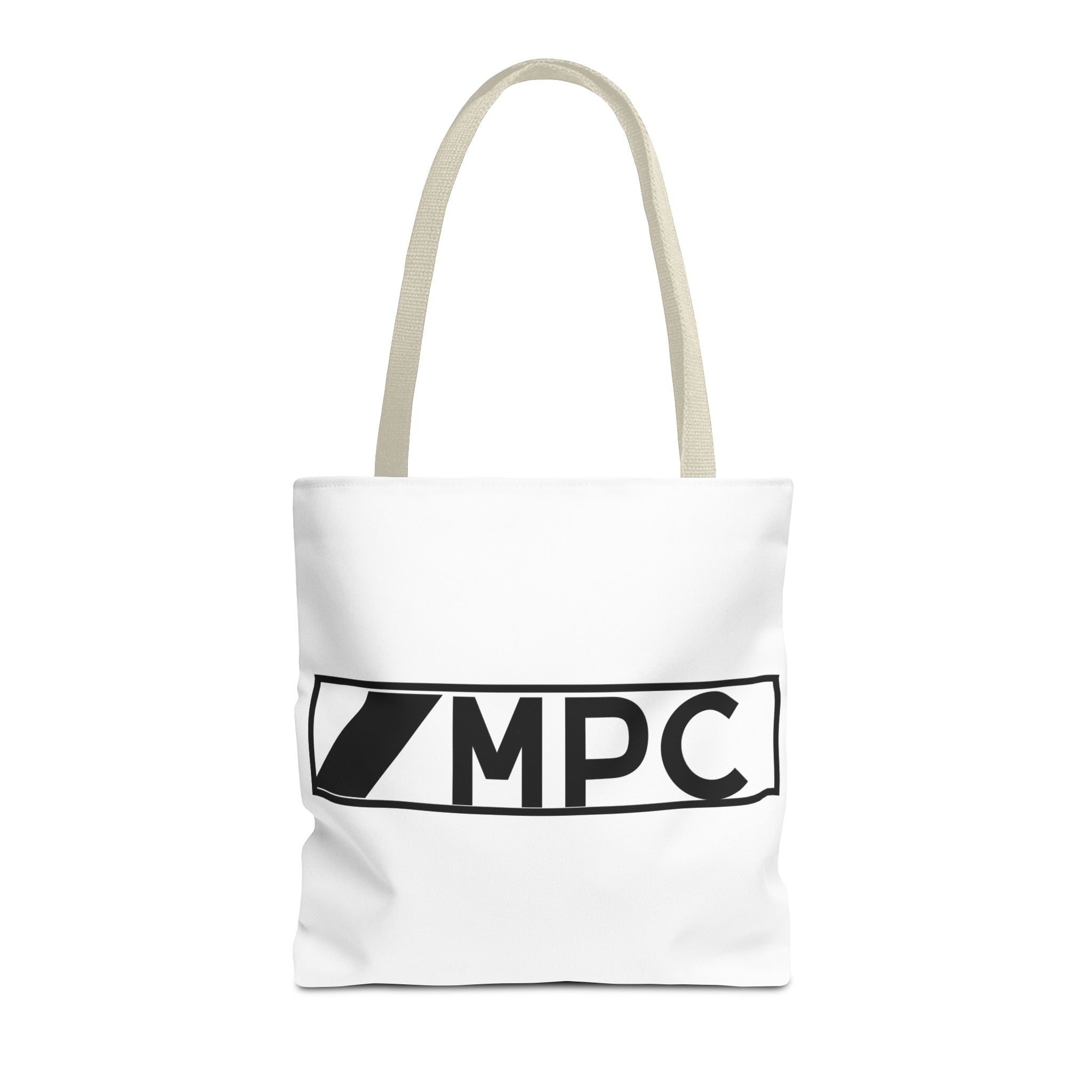 MPC Logo Tote Bag — Minimalist Black & White Music Producer Carryall