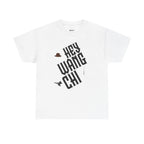 Hey Wang Chi Graphic Tee — Vintage Detective Hat & Flying Knife Design