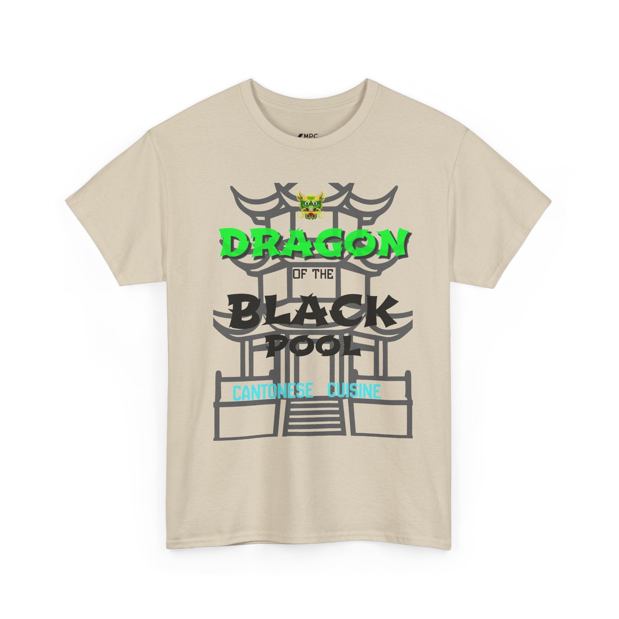 Dragon of the Black Pool Tee — Asian Temple Graphic T-Shirt