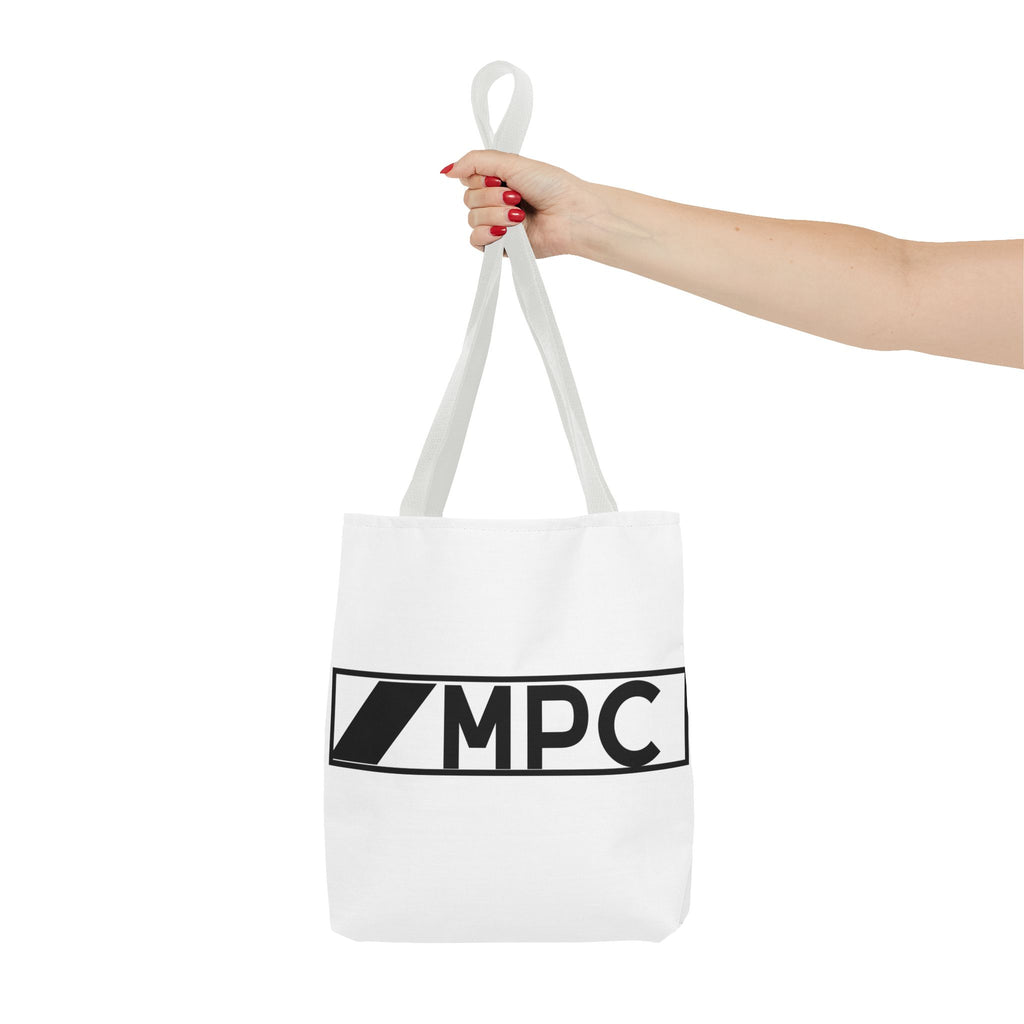 MPC Logo Tote Bag — Minimalist Black & White Music Producer Carryall