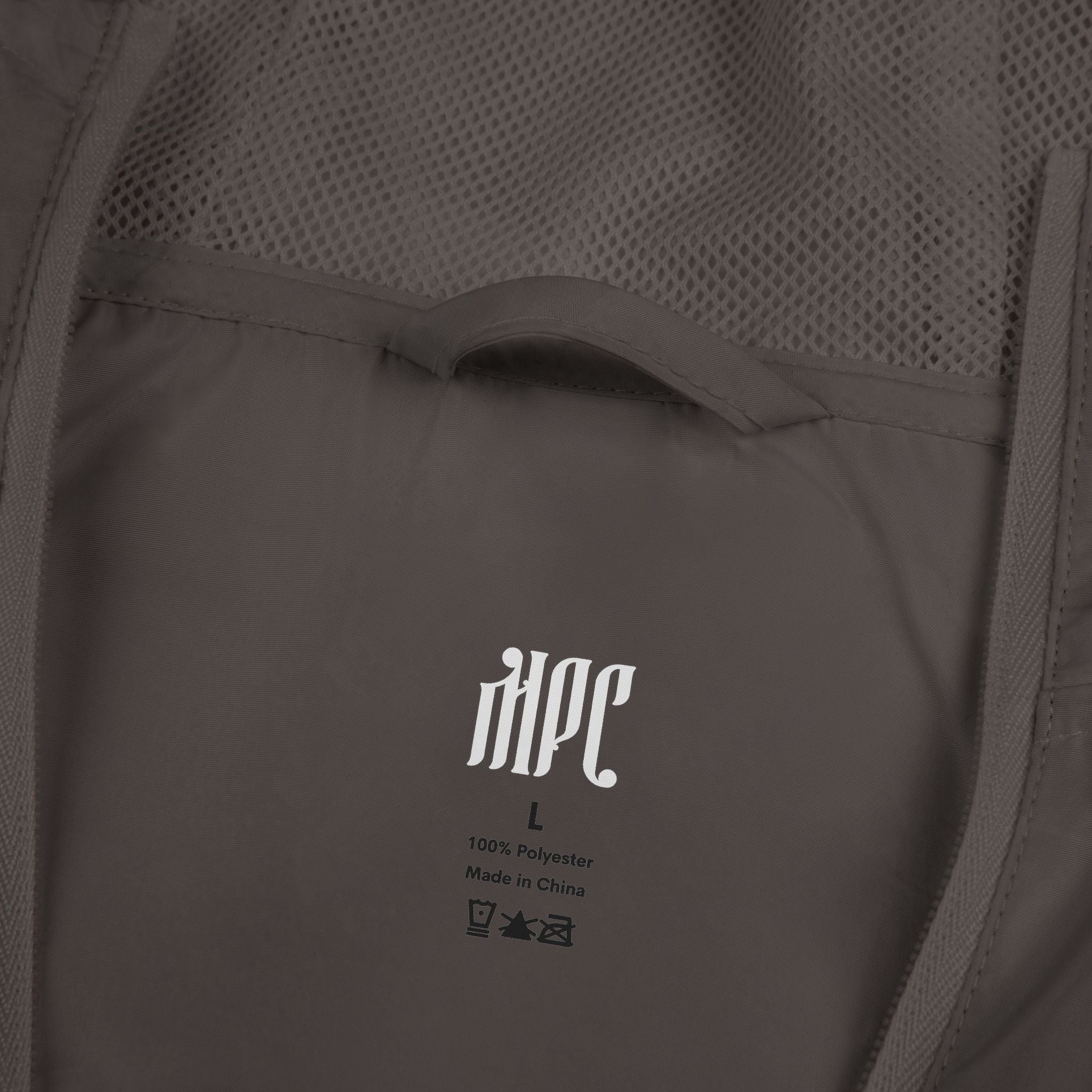 Windbreaker Jacket — White Camo Gothic "MPC" Logo