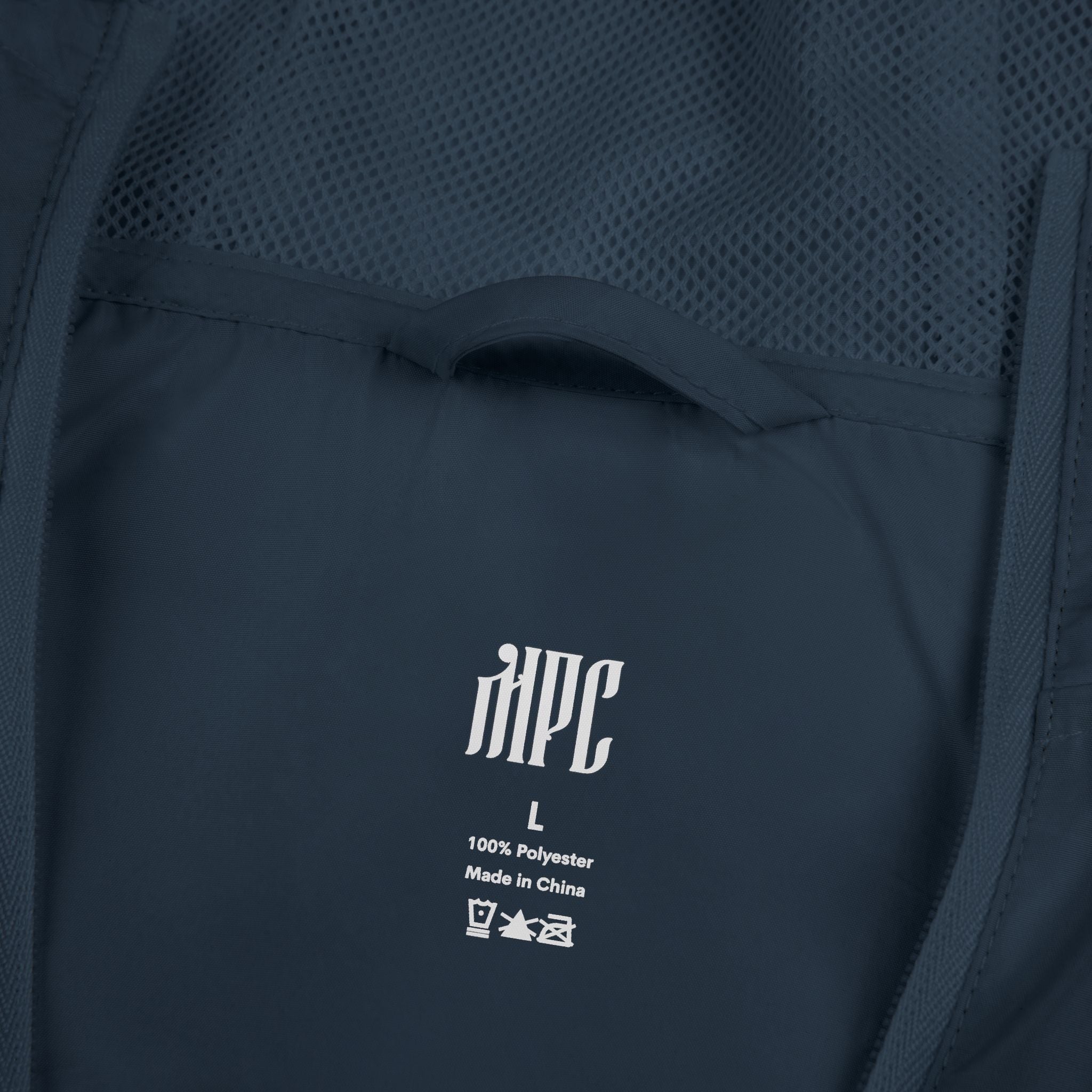 Windbreaker Jacket — White Camo Gothic "MPC" Logo
