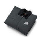 Duck Cloth Work Jacket — Black Durable Workwear Jacket with Small Chest Logo