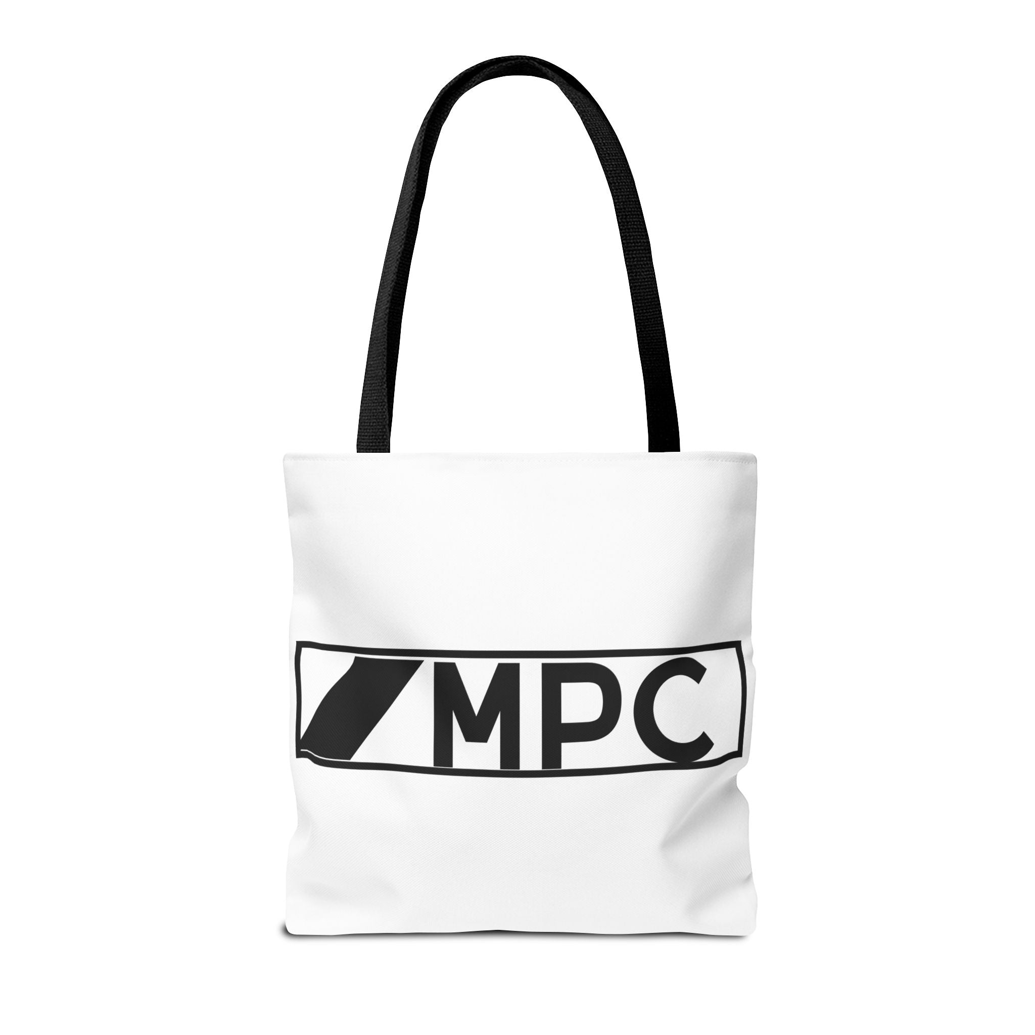 MPC Logo Tote Bag — Minimalist Black & White Music Producer Carryall