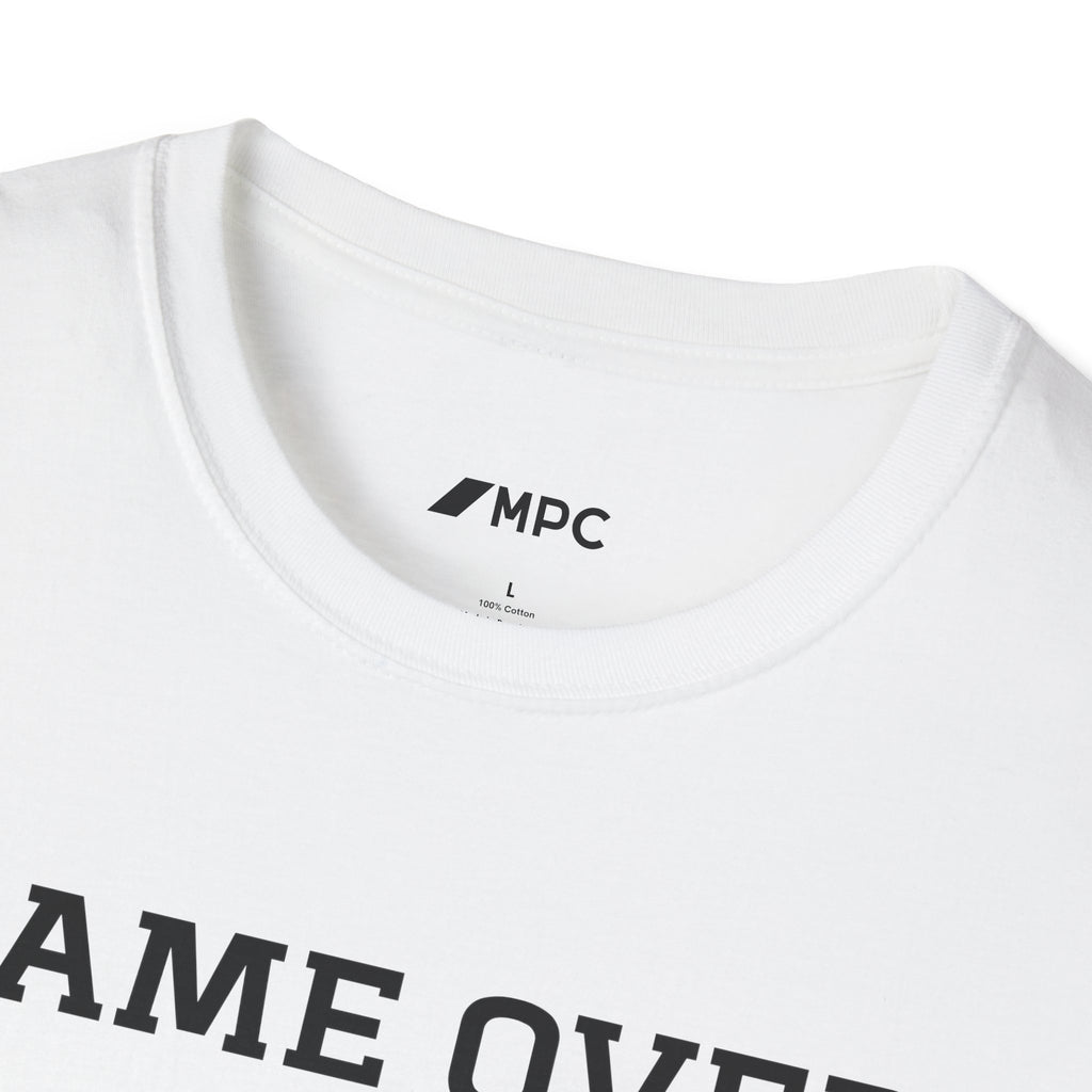 Game Over Man Game Over T-Shirt — Funny Retro Phrase Tee for Gamers & Humor Lovers