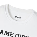 Game Over Man Game Over T-Shirt — Funny Retro Phrase Tee for Gamers & Humor Lovers