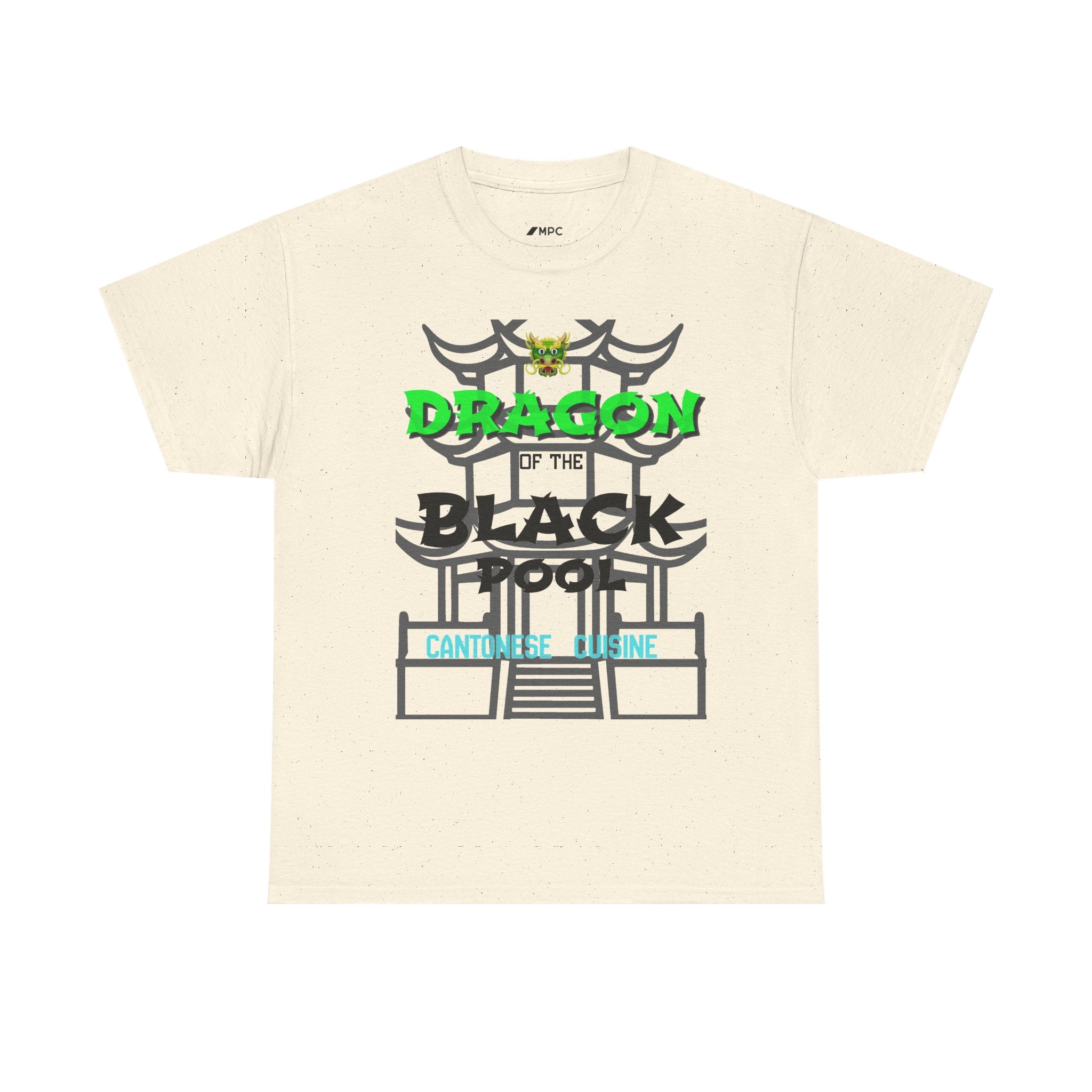 Dragon of the Black Pool Tee — Asian Temple Graphic T-Shirt