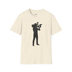Cameraperson Silhouette T-Shirt — Vintage Videographer Tee for Film Lovers