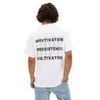 Motivation Persistence Cultivation Tee — Oversized Boxy Graphic T‑Shirt
