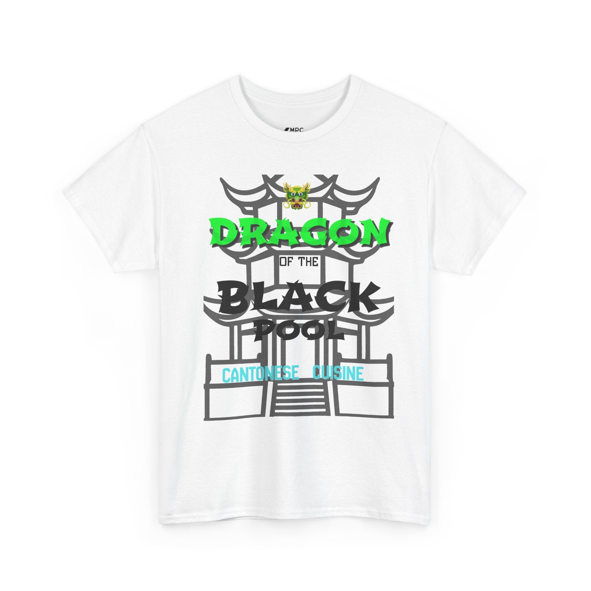 Dragon of the Black Pool Tee — Asian Temple Graphic T-Shirt