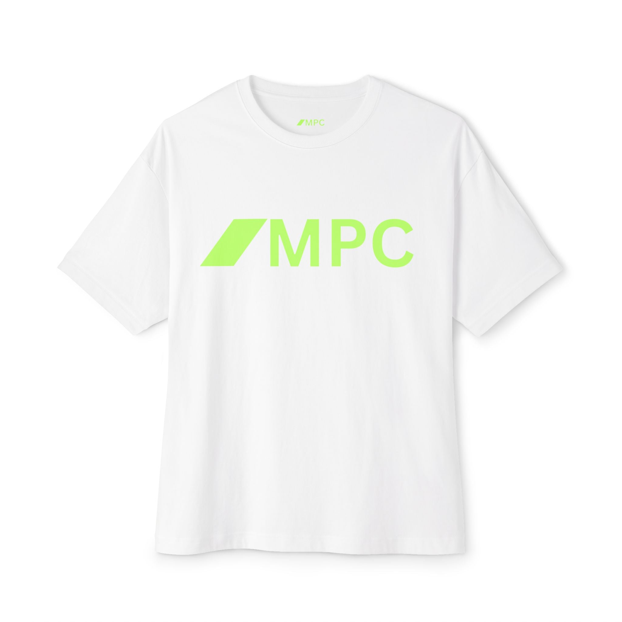 MPC Logo Boxy Tee — Neon Green Minimalist Oversized Shirt
