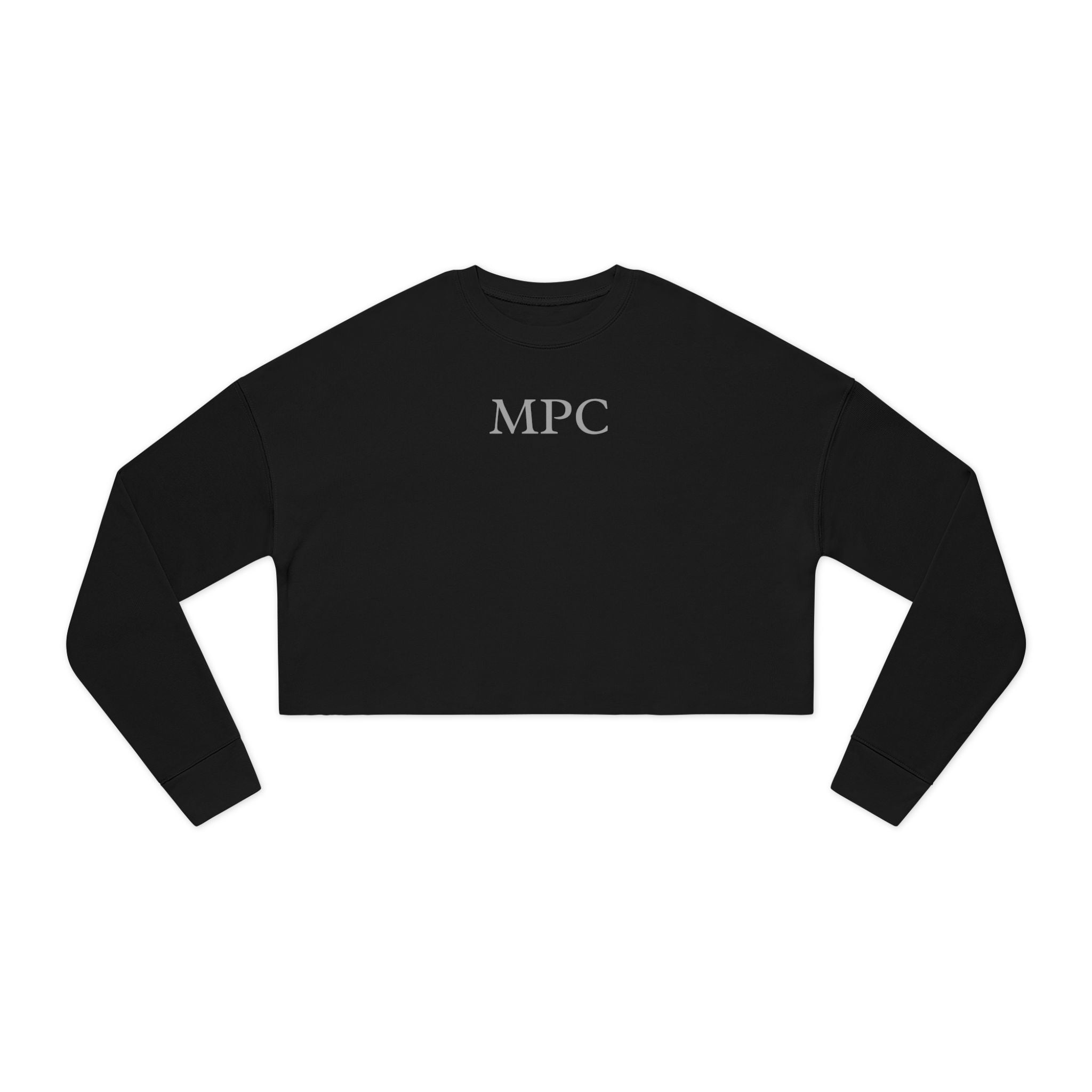 Cropped Sweatshirt - Monogram MPC Back Print, Cozy Casual Women's Crop Top
