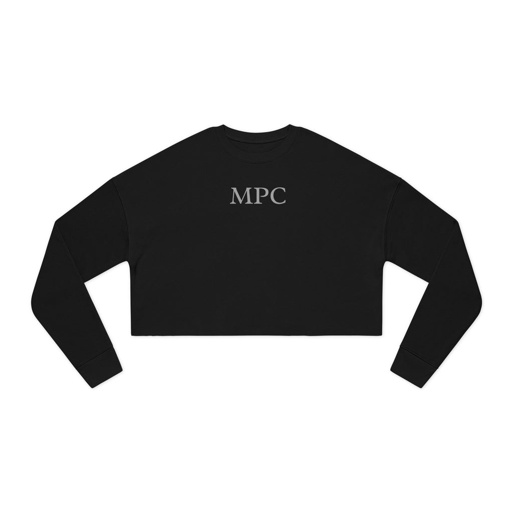Cropped Sweatshirt - Monogram MPC Back Print, Cozy Casual Women's Crop Top