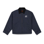 Duck Cloth Work Jacket — Black Durable Workwear Jacket with Small Chest Logo