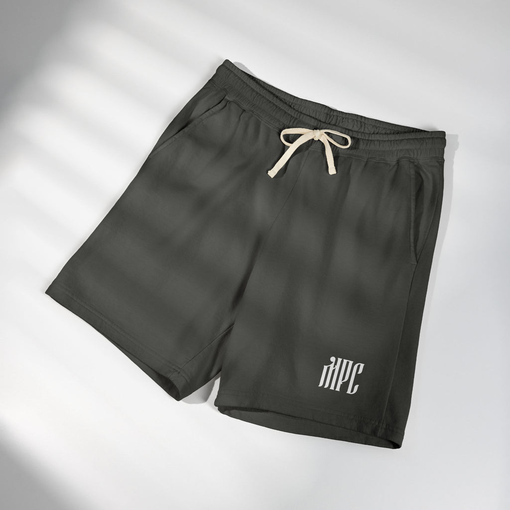 Lightweight Fleece Sweat Shorts — Minimal 'HPC' Logo Casual Lounge Shorts