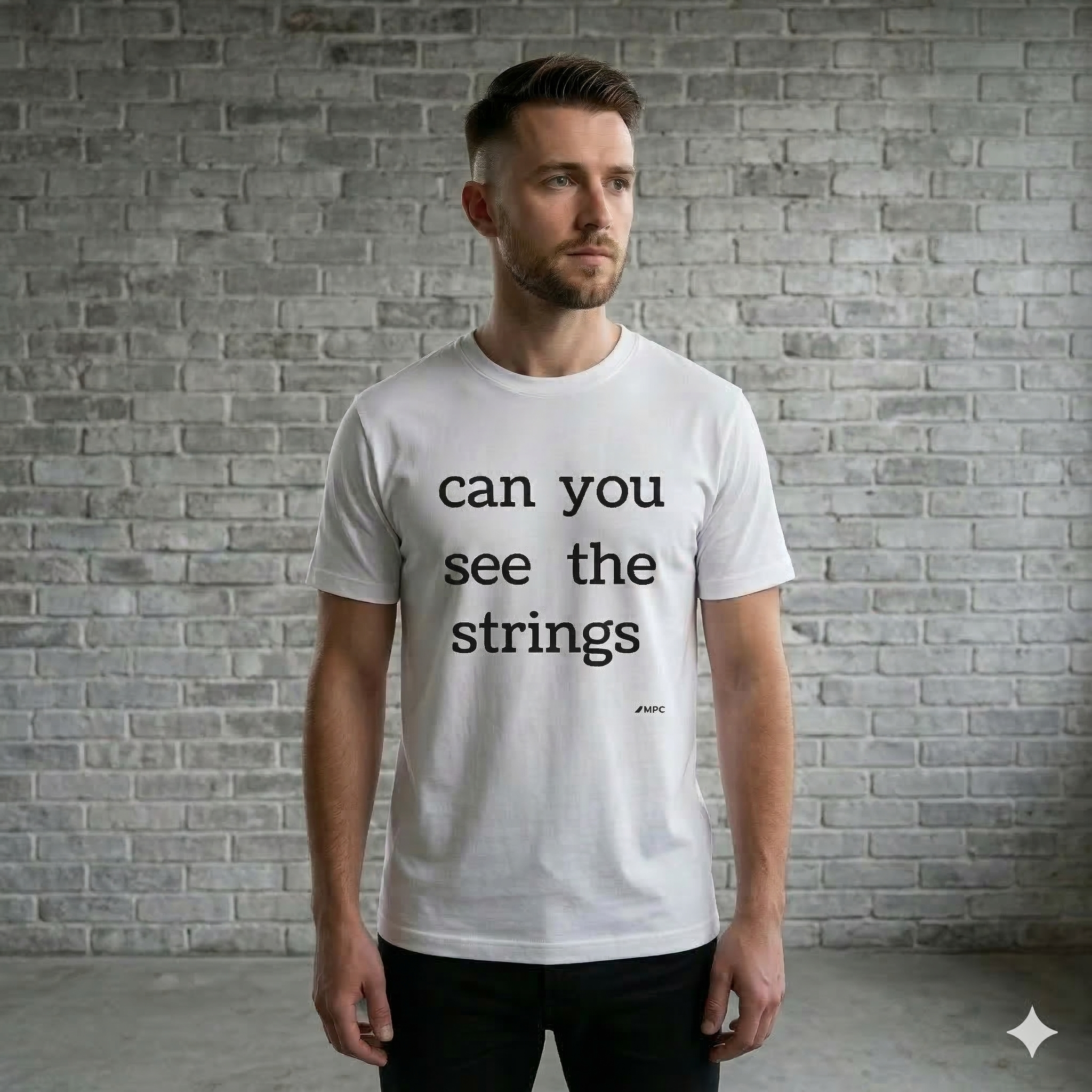 "can you see the strings" Tee